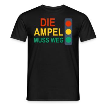 Die Ampel muss Weg - Männer T-Shirt - Schwarz - Vorne - AI Model Male 178 light (178cm)