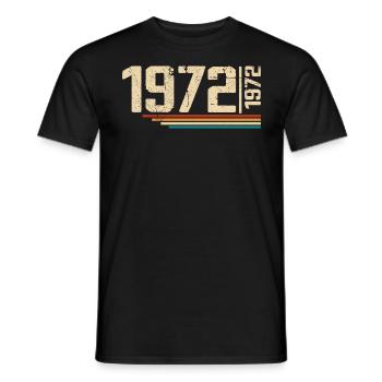 Millésime Anniversaire 1972 Fête Anniversaire 1972 - T-shirt homme - noir - Devant - AI Model Male 178 light (178cm)