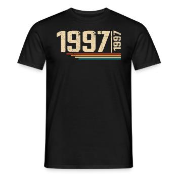 Vintage Anniversary 1997 Birthday Party 1997 - Men's T-Shirt - black - Front - AI Model Male 178 light (178cm)
