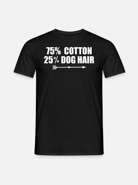 75 Cotton 25 Percent Dog Hair - Mænd T-shirt - sort