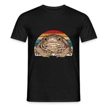 Retro Toad - Men's T-Shirt - black - Front - AI Model Male 178 light (178cm)