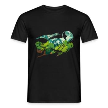 Nature Mountain Fishing Animal Fishing Gift Fish - Men's T-Shirt - black - Front - AI Model Male 178 light (178cm)