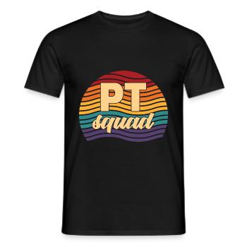 Fysiotherapie - Heren T-shirt - zwart - Voor - AI Model Male 178 light (178cm)