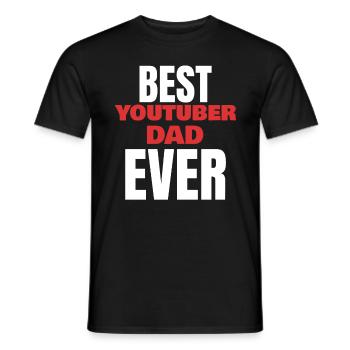 Youtube Youtuber Vlogging Vlog Far Geschenk - Männer T-Shirt - Schwarz - Vorne - AI Model Male 178 light (178cm)