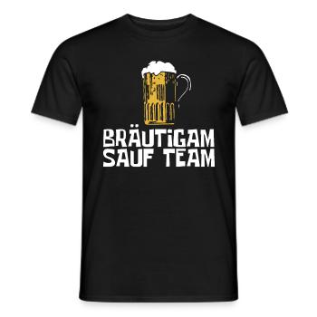 Bräutigam Sauf Team - Männer T-Shirt - Schwarz - Vorne - AI Model Male 178 light (178cm)
