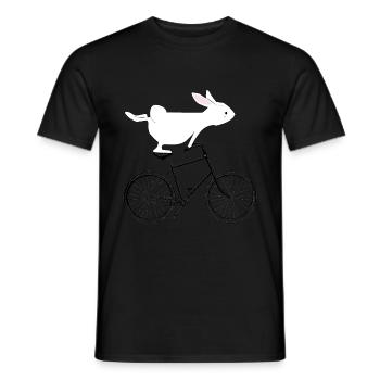 Fahrrad Radfahren Hase lustig Damen Geschenk - Männer T-Shirt - Schwarz - Vorne - AI Model Male 178 light (178cm)