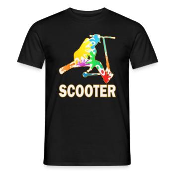 Stunt Scooter Electric Scooter Scooter - Men's T-Shirt - black - Front - AI Model Male 178 light (178cm)