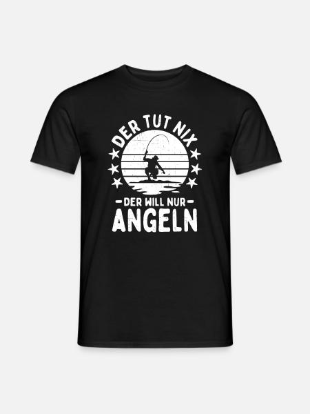 Angler Forelle angeln Angelrute fischen Fischer - Männer T-Shirt - Schwarz