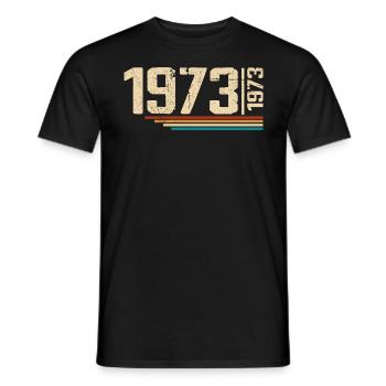 Millésime Anniversaire 1973 Fête Anniversaire 1973 - T-shirt homme - noir - Devant - AI Model Male 178 light (178cm)