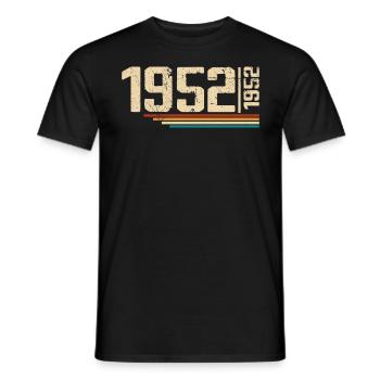 Vintage Anniversary 1952 Birthday Party 1952 - Men's T-Shirt - black - Front - AI Model Male 178 light (178cm)