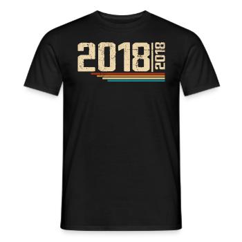 Vintage Anniversary 2018 Birthday Party 2018 - Men's T-Shirt - black - Front - AI Model Male 178 light (178cm)