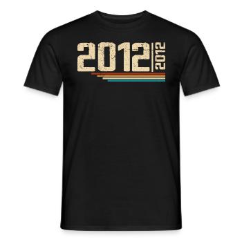 Vintage Anniversary 2012 Birthday Party 2012 - Men's T-Shirt - black - Front - AI Model Male 178 light (178cm)