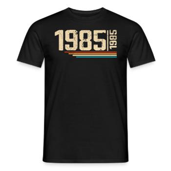 Millésime Anniversaire 1985 Fête Anniversaire 1985 - T-shirt homme - noir - Devant - AI Model Male 178 light (178cm)
