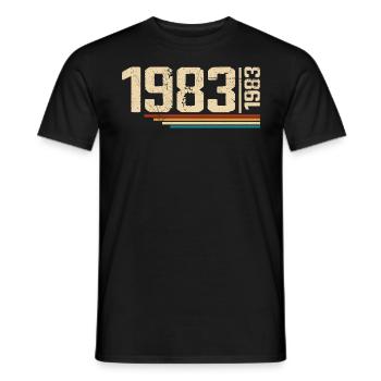 Millésime Anniversaire 1983 Fête Anniversaire 1983 - T-shirt homme - noir - Devant - AI Model Male 178 light (178cm)