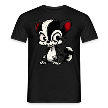 Stinktier Halloween Lustig Zombie - Männer T-Shirt - Schwarz - Vorne - AI Model Male 178 light (178cm)