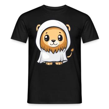 Löwe Halloween Lustig Geist - Männer T-Shirt - Schwarz - Vorne - AI Model Male 178 light (178cm)