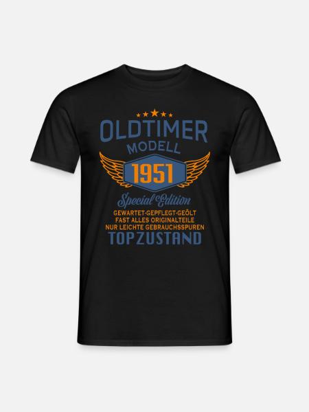Oldtimer Modell 1951 - Männer T-Shirt - Schwarz
