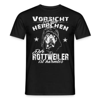 Rottweiler Herrchen - Männer T-Shirt - Schwarz - Vorne - AI Model Male 178 light (178cm)