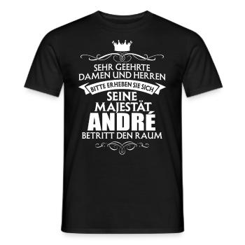 ANDRÉ - Majestät - Männer T-Shirt - Schwarz - Vorne - AI Model Male 178 light (178cm)