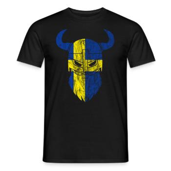 Schweden Wikinger Flagge - Männer T-Shirt - Schwarz - Vorne - AI Model Male 178 light (178cm)