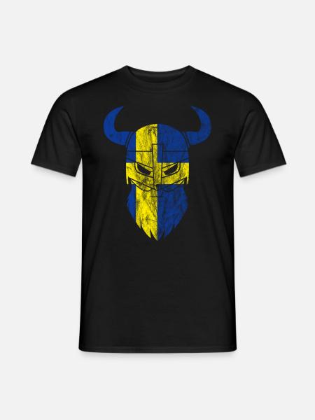 Sweden Viking flag - Men's T-Shirt - black