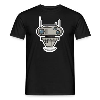 Roboter Science Fiction Geschenk Nerd Zukunft Bot - Männer T-Shirt - Schwarz - Vorne - AI Model Male 178 light (178cm)