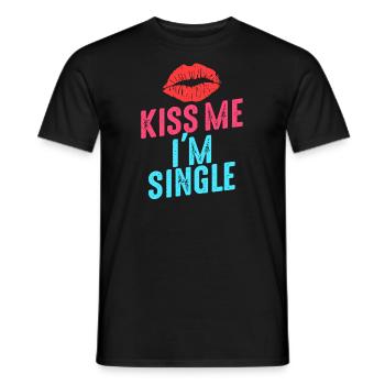 Je suis célibataire - T-shirt homme - noir - Devant - AI Model Male 178 light (178cm)