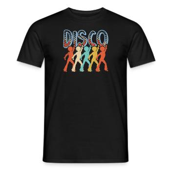 Disco Groovy Vintage Dancing Gift - Men's T-Shirt - black - Front - AI Model Male 178 light (178cm)