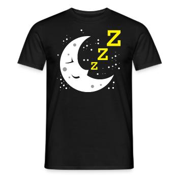 Mond Zzz - Männer T-Shirt - Schwarz - Vorne - AI Model Male 178 light (178cm)