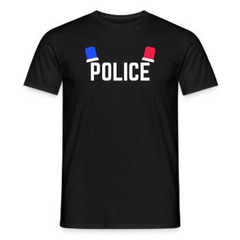 POLICE - Men's T-Shirt - black - Front - AI Model Male 178 light (178cm)