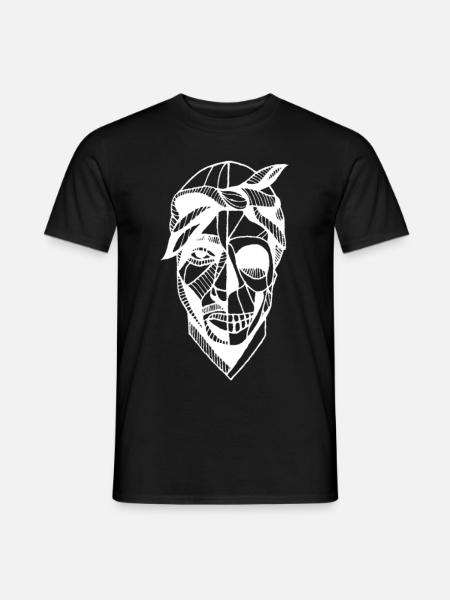 Skeletal Skull Rapper - Men's T-Shirt - black