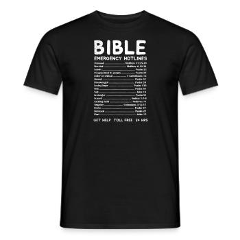 Crise biblique Nombre de défaites chrétiennes Cadeau - T-shirt homme - noir - Devant - AI Model Male 178 light (178cm)