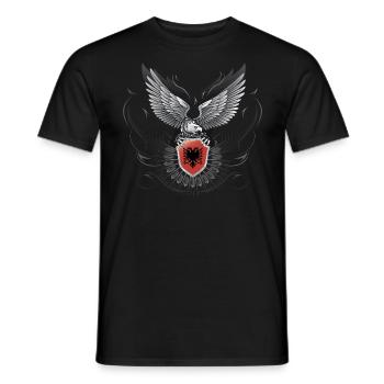Shqiponja/Albania #02 - Men's T-Shirt - black - Front - AI Model Male 178 light (178cm)