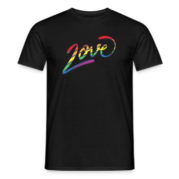 Liebe Gleichgeschlechtlich Schwul Lesbisch Pride - Männer T-Shirt - Schwarz - Vorne - AI Model Male 178 light (178cm)