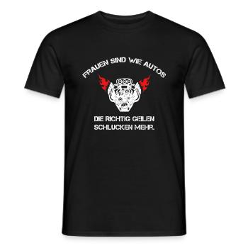 Frauen Sind Wie Autos Lustiges Mechankier Shirt - Männer T-Shirt - Schwarz - Vorne - AI Model Male 178 light (178cm)