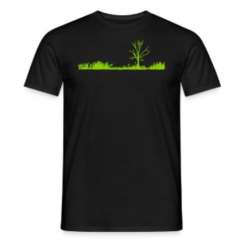 Baum in Polderwiesen - Männer T-Shirt - Schwarz - Vorne - AI Model Male 178 light (178cm)