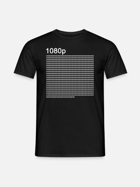 1080p tshirt für Techniker nerd und Technik geek - Männer T-Shirt - Schwarz