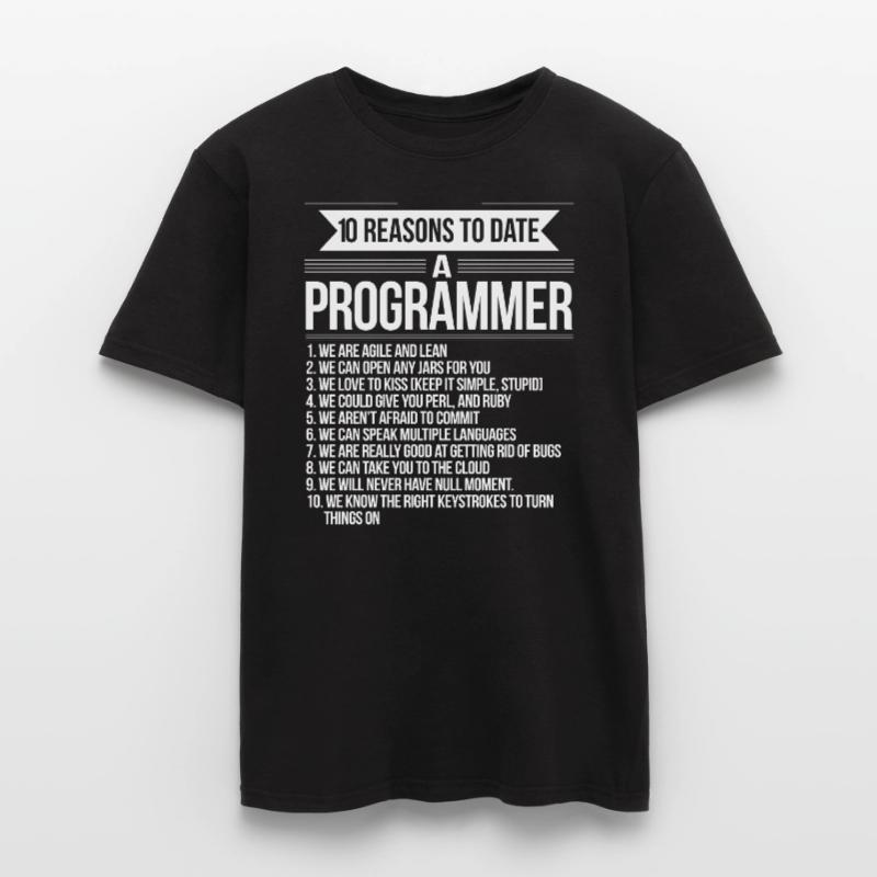 10 raisons de sortir avec un programmeur T-shirt homme