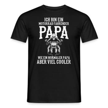 Papa Motorrad Vatertag Geschenk Bike Chopper Cool - Männer T-Shirt - Schwarz - Vorne - AI Model Male 178 light (178cm)
