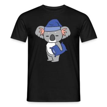 Un koala fatigué. - T-shirt homme - noir - Devant - AI Model Male 178 light (178cm)