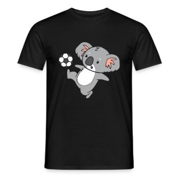 Koala - avec le football - T-shirt homme - noir - Devant - AI Model Male 178 light (178cm)