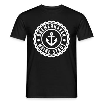 Bremerhaven Meine Stadt - Männer T-Shirt - Schwarz - Vorne - AI Model Male 178 light (178cm)