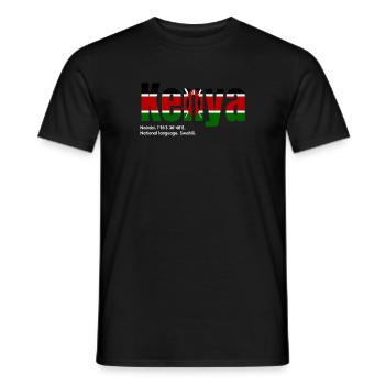 Kenia - Männer T-Shirt - Schwarz - Vorne - AI Model Male 178 light (178cm)