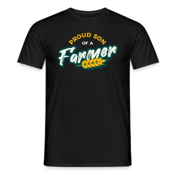 Fils fier d'un fermier - T-shirt homme - noir - Devant - AI Model Male 178 light (178cm)