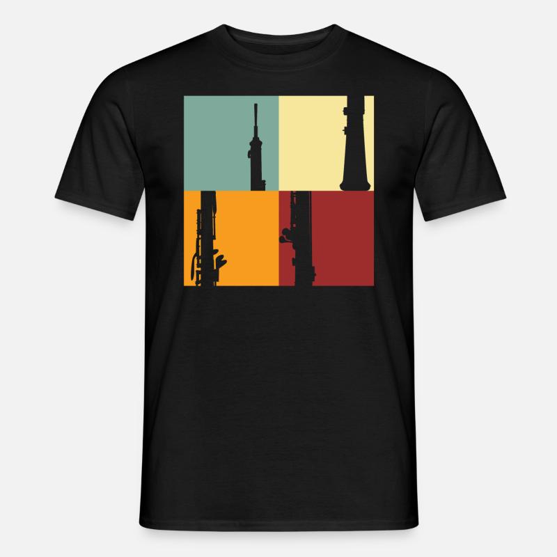 Oboe - Männer T-Shirt - Schwarz