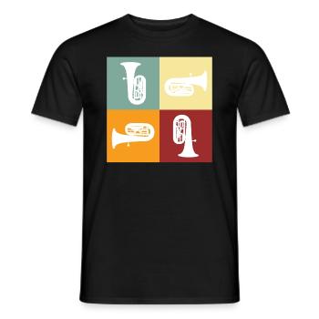 Tuba - Männer T-Shirt - Schwarz - Vorne - AI Model Male 178 light (178cm)