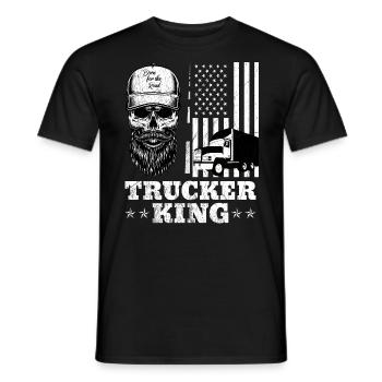 Chauffeurs de camion, chauffeurs de camion, camionneurs, chauffeurs de camion - T-shirt homme - noir - Devant - AI Model Male 178 light (178cm)