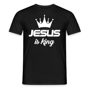 Jesus ist König, Christ, Jesus - Männer T-Shirt - Schwarz - Vorne - AI Model Male 178 light (178cm)