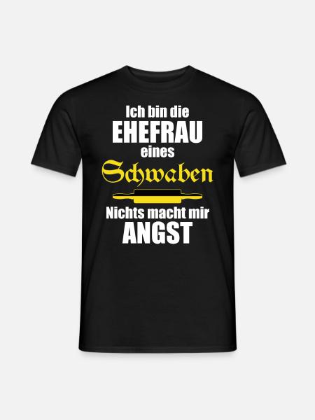 Ehefrau eines Schwaben | Schwäbischer Spruch Humor - Männer T-Shirt - Schwarz