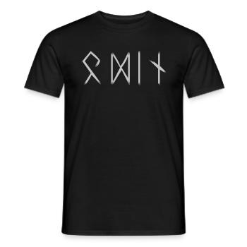 odin Norse god of the Viking Nordmann runes - Men's T-Shirt - black - Front - AI Model Male 178 light (178cm)